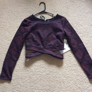 Black with matron detailing crop top.